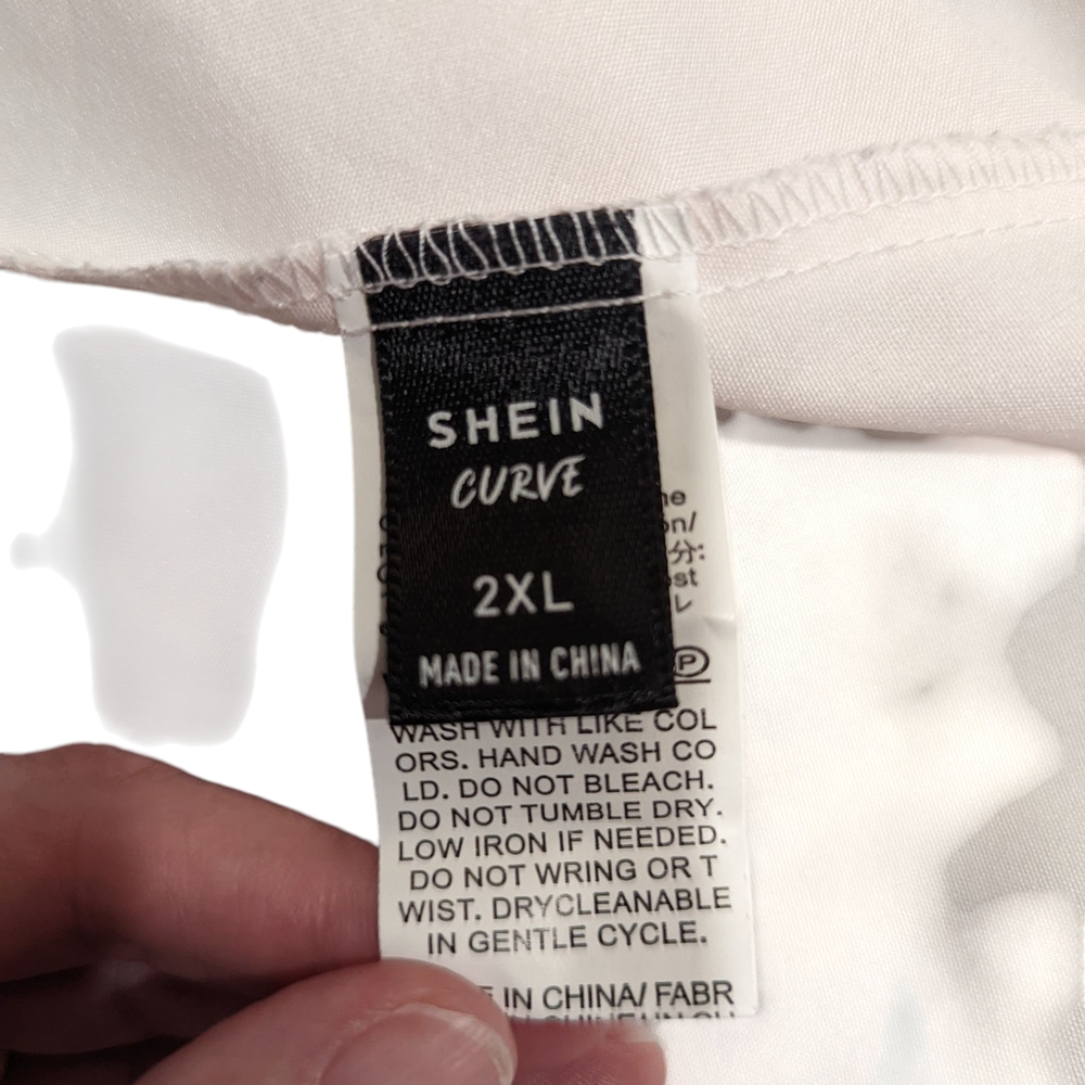 Plus Size Women's Tropical Print Tie Batwing Sleeve Dress Size 2XL - Picture 13 of 13